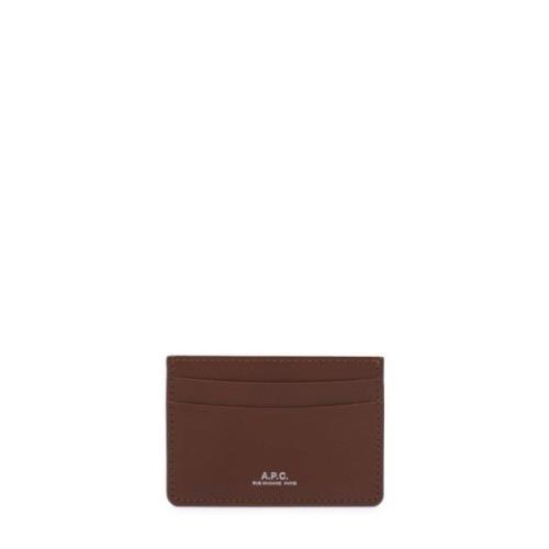 A.p.c. Brun Läderkorthållare Brown, Herr