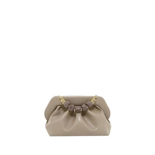 THEMOIRè Ljus Taupe Vegan Clutch Väska Beige, Dam