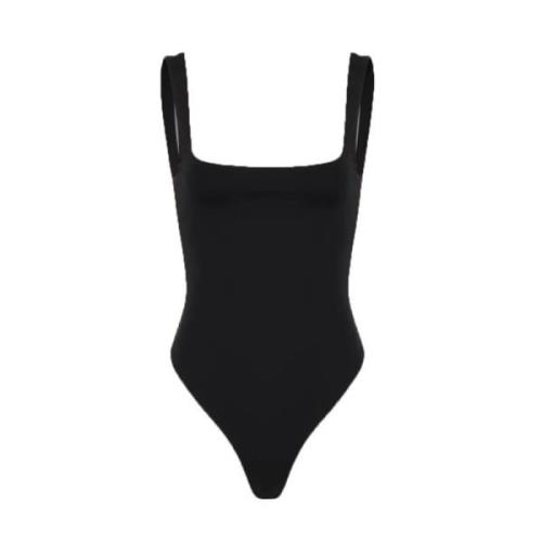 Entire Studios Fyrkantig Hals Bodysuit Black, Dam