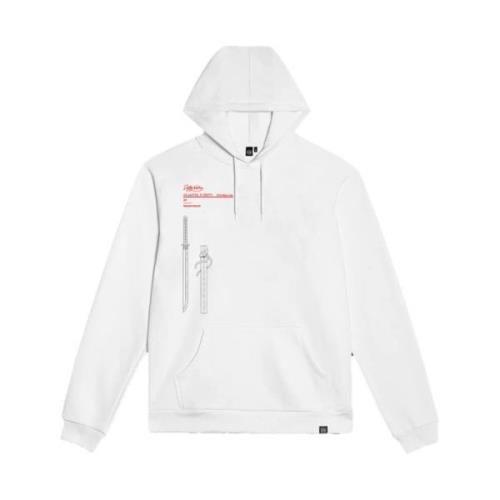 Dolly Noire Vit Hoodie Street Style Bomullsblandning White, Herr