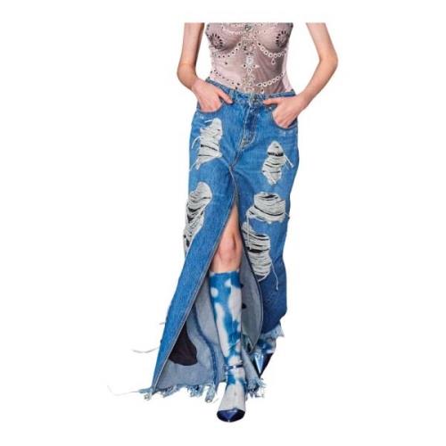 John Richmond Denim Skirts Blue, Dam