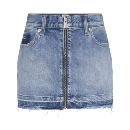 Tommy Hilfiger Denim Mini Kjol Blue, Dam