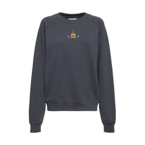 Vivienne Westwood Grå Raglan Sweatshirt Logodetalj Gray, Dam