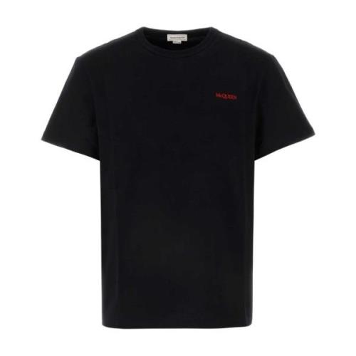 Alexander McQueen Snygg Svart Bomull T-shirt Black, Herr