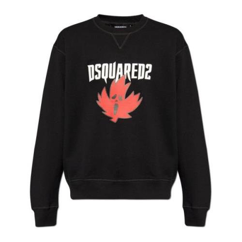 Dsquared2 Hoodie med logotyp Black, Herr