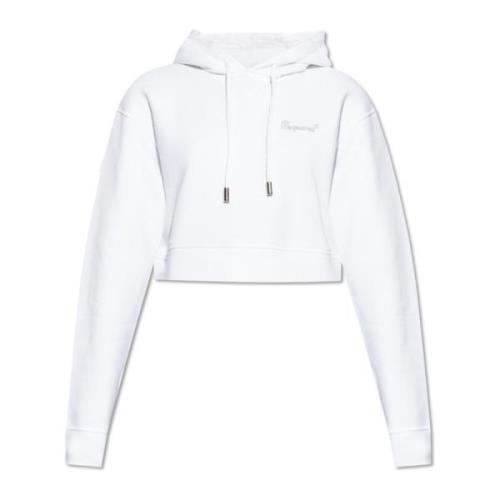 Dsquared2 Sweatshirt med logotyp White, Dam