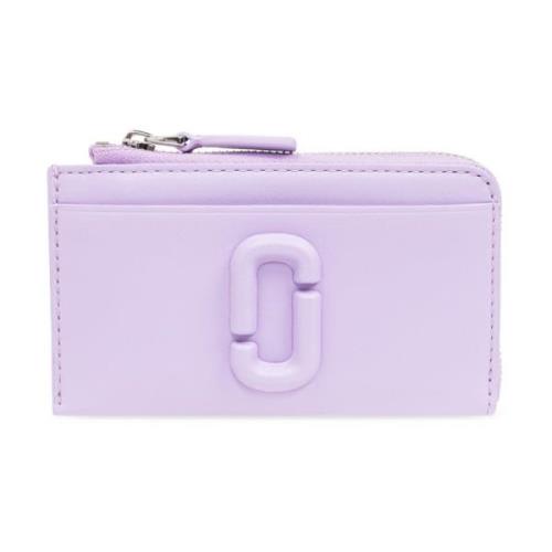 Marc Jacobs Läderplånbok med logotyp Purple, Dam