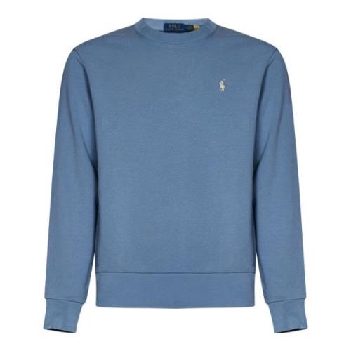 Ralph Lauren Blå Crewneck Sweatshirt med Pony Brodyr Blue, Herr