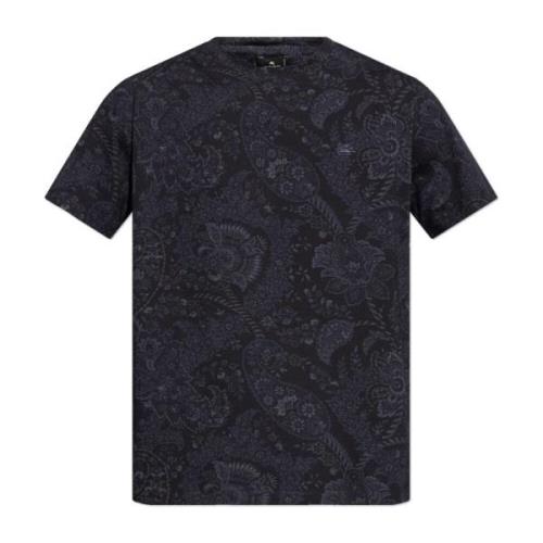 Etro Bomull t-shirt Blue, Herr