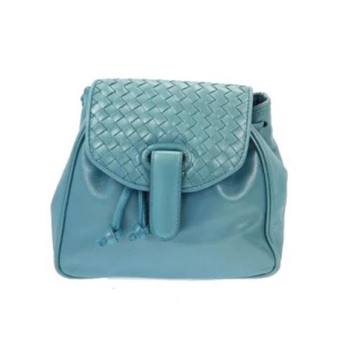 Bottega Veneta Vintage Pre-owned Laeder ryggsckar Blue, Dam