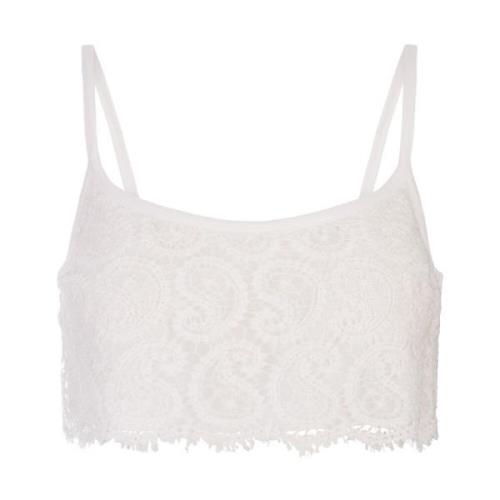 Giambattista Valli Vit ärmlös crop top White, Dam