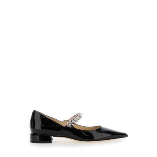 Jimmy Choo Svarta platta pumpskor Black, Dam