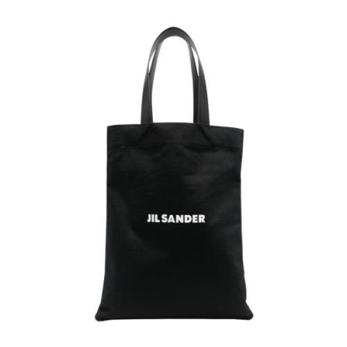 Jil Sander Lyxig Svart Toteväska för Män Black, Herr