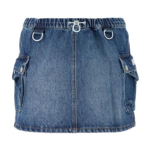 Coperni Mini Denim Kjol Blue, Dam