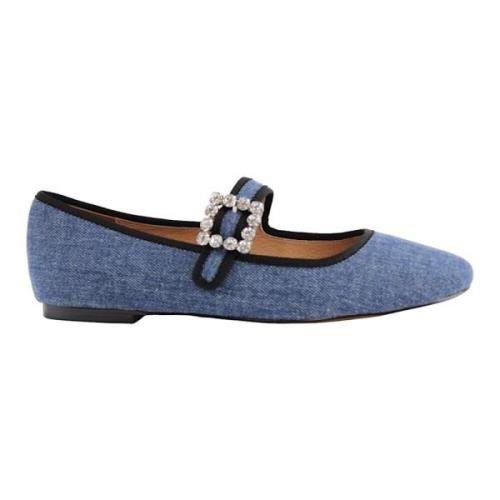 Bibi Lou Blå Kristall Ballerina Jeans Blue, Dam