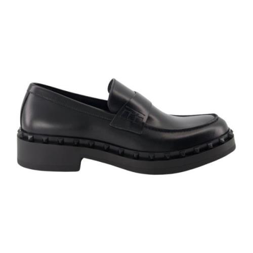 Valentino Garavani Rockstud Slip-On Läder Loafers Black, Herr