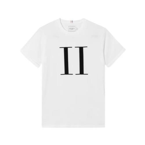 Les Deux Encore Logo Bomull Slim Fit T-shirt White, Herr