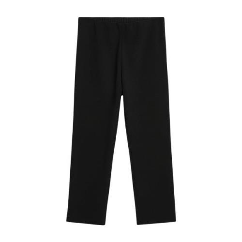 By Malene Birger Straight Trousers Black, Dam