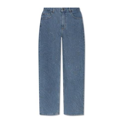 Rotate Birger Christensen Jeans med applikation Blue, Dam