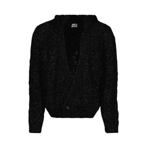 Saint Laurent Lurex Cardigan Black, Herr