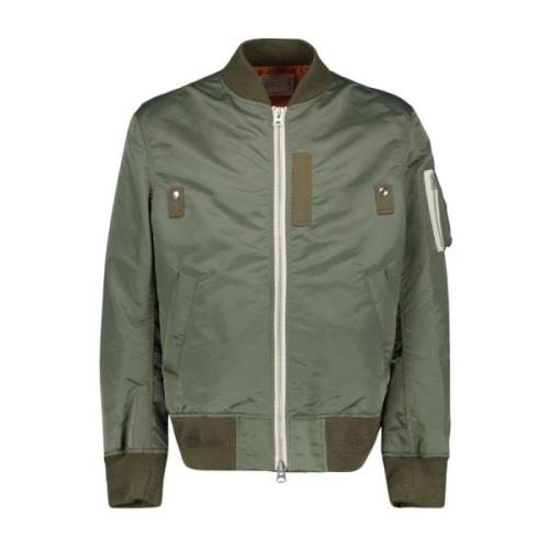 Sacai Nylon Bomberjacka Green, Herr