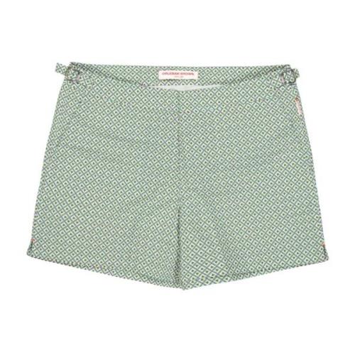 Orlebar Brown Geo Kiwi Badshorts Multicolor, Herr