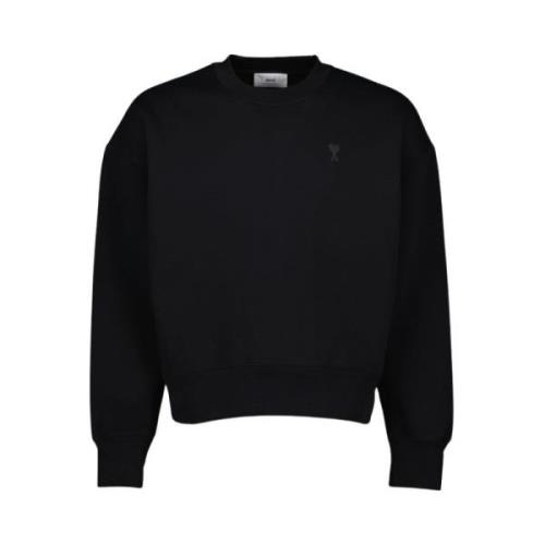 Ami Paris Hjärtlogo Sweatshirt Black, Herr