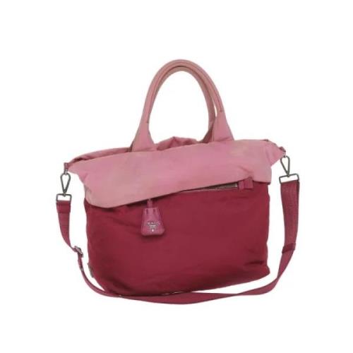 Prada Vintage Pre-owned Nylon handvskor Pink, Dam