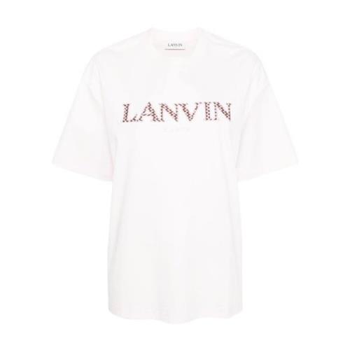 Lanvin Mjuk Jersey Logo T-shirts och Polos Pink, Dam