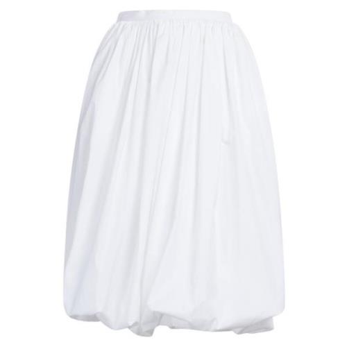 Marni poplin balloon midi skirt White, Dam