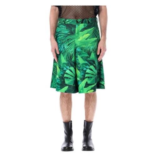 Comme des Garçons Bladtryck Bermuda Shorts Multicolor, Herr