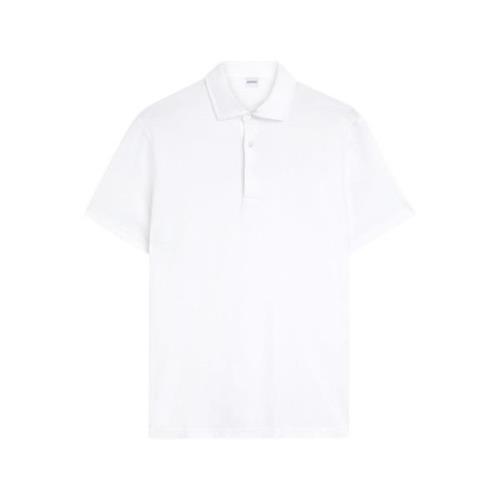 Aspesi Herr Bomull Jersey Polo Tröja White, Herr