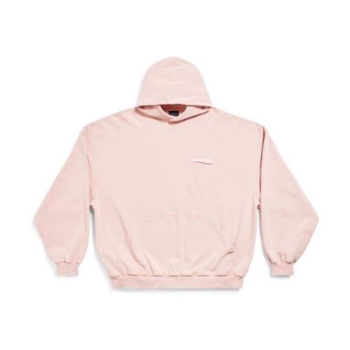 Balenciaga Broderad Logotyp Huvtröja Pink, Dam