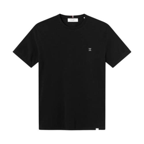 Les Deux Broderad Piqué T-shirt för Män Black, Herr