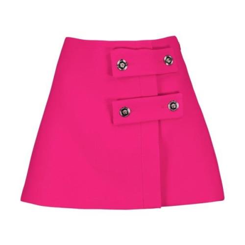 Versace Kort Mini Kjol Enfärgad Pink, Dam