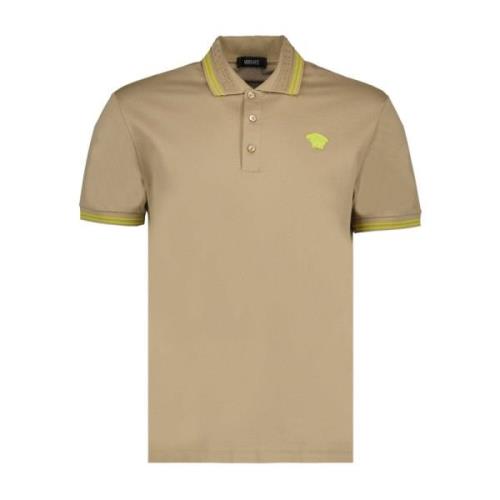 Versace Medusa Polo Skjorta Klassisk Design Beige, Herr