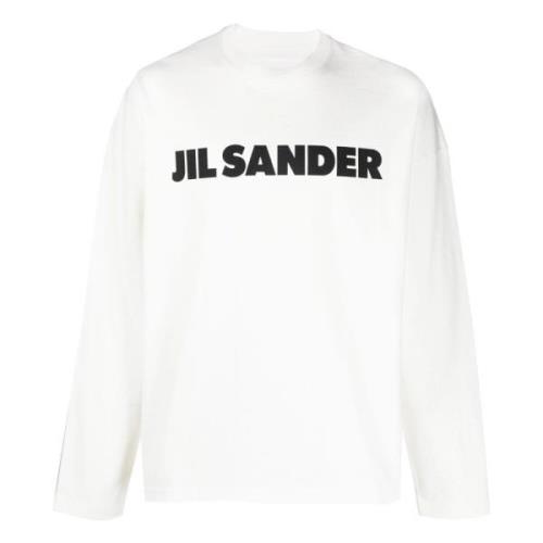 Jil Sander Vit Bomull Logosweatshirt White, Herr