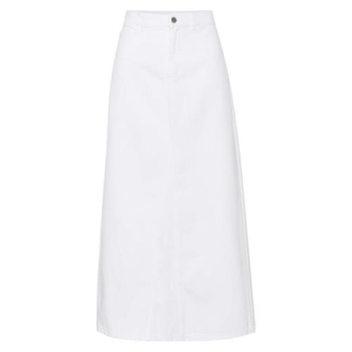 Gestuz Midi Skirts White, Dam