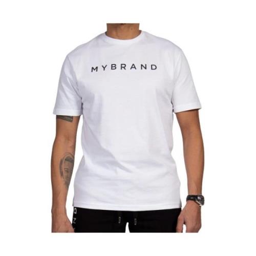 My Brand Vit Bomull T-shirt med Logo White, Herr