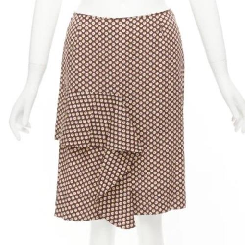 Marni Pre-owned Pre-owned Silke nederdelar Brown, Dam