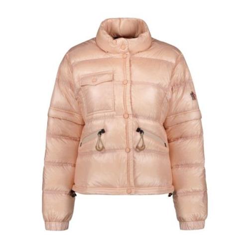 Moncler Quiltad Bomberjacka med Avtagbara ärmar Pink, Dam