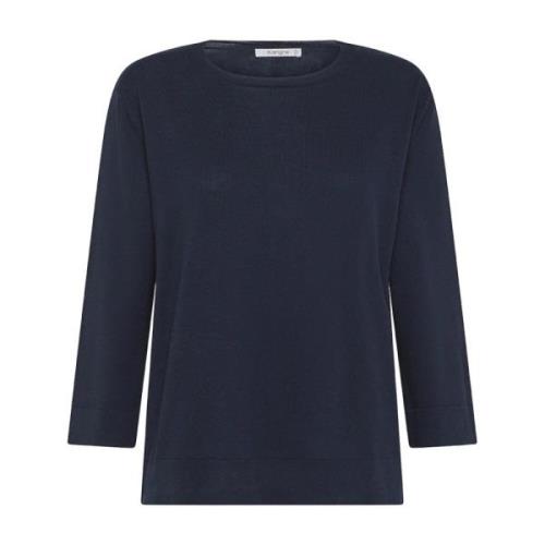 Kangra Blå Crew Neck Sweater Blue, Dam