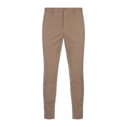 Incotex Brun Slim-Fit Stretch Bomullsbyxor Brown, Herr