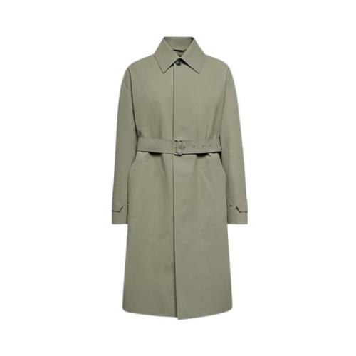 Jil Sander Oversized Yllekappa med Knappstängning Green, Dam