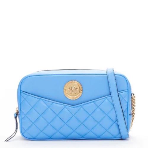 Versace Pre-owned Pre-owned Tyg crossbodyvskor Blue, Dam