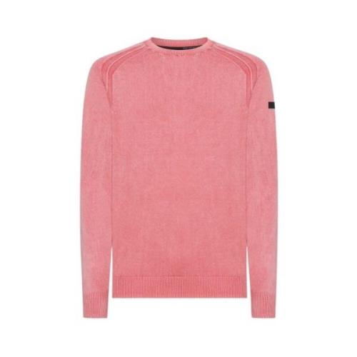 RRD Raglan Techno Wash Crew Neck Shirt Pink, Herr