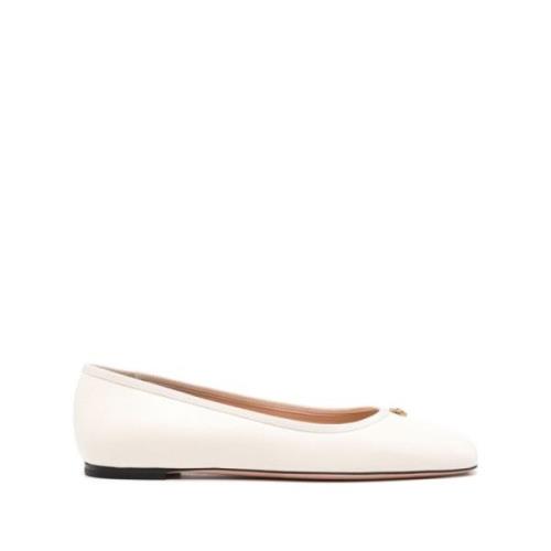 Bally Bone White Ballerina Skor White, Dam