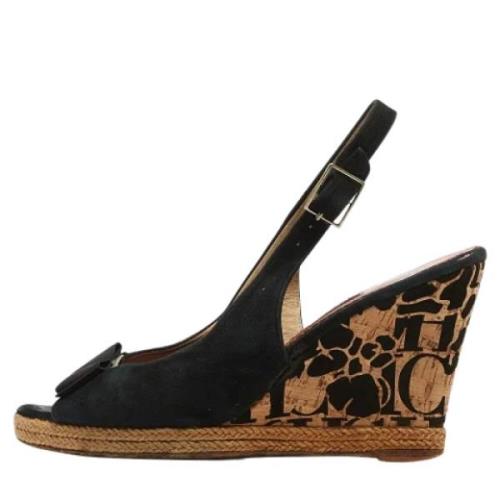 Carolina Herrera Pre-owned Pre-owned Mocka sandaler Black, Dam