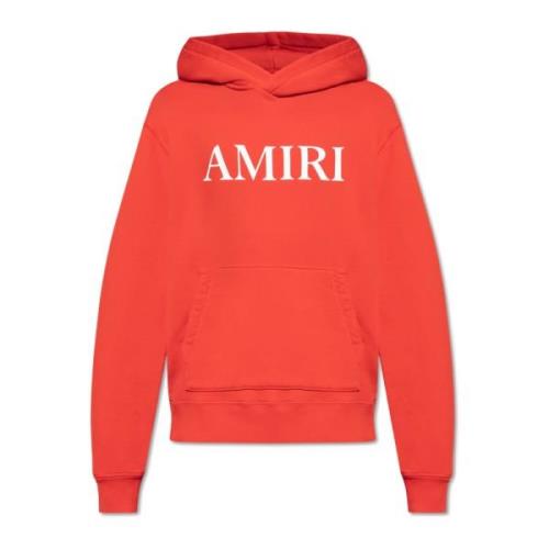 Amiri Hoodie med logotyp Red, Herr