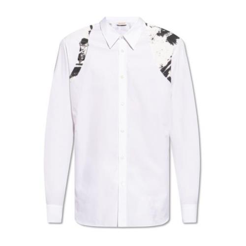 Alexander McQueen Bomullsskjorta White, Herr